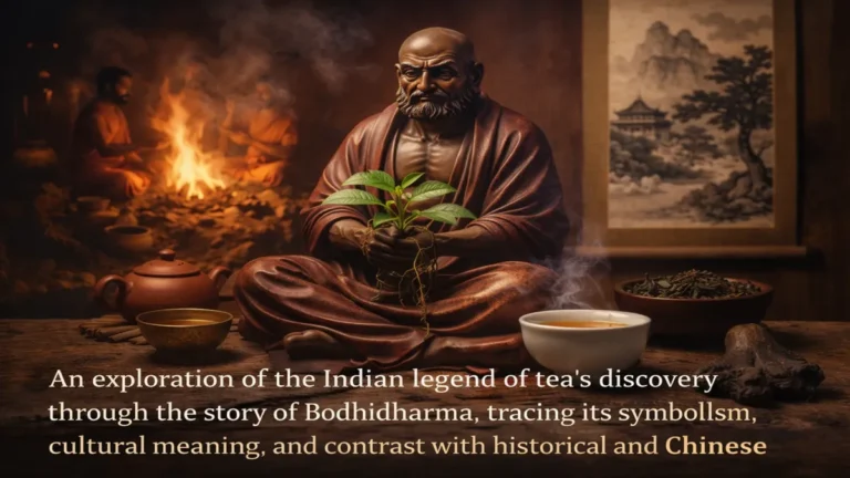 What Is the Indian Legend Regarding the Discovery of Tea in History