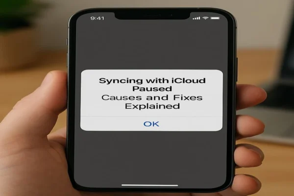 Syncing with iCloud Paused