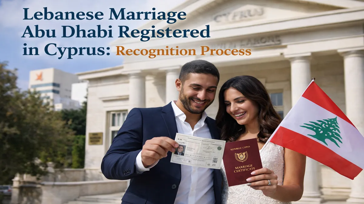 Lebanese Marriage Abu Dhabi Registered in Cyprus