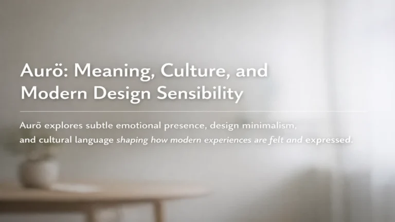 Aurö: Meaning, Culture, and Modern Design Sensibility